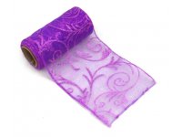 Organza 12/9,1m Fialová Glitr 2T 23